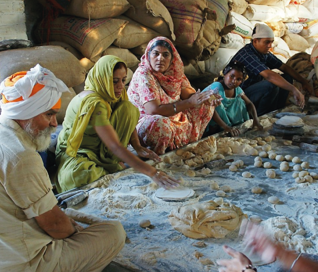 chapati kneden in Newq Delhi